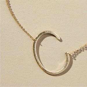 Anthropologie Gold C Letter Necklace